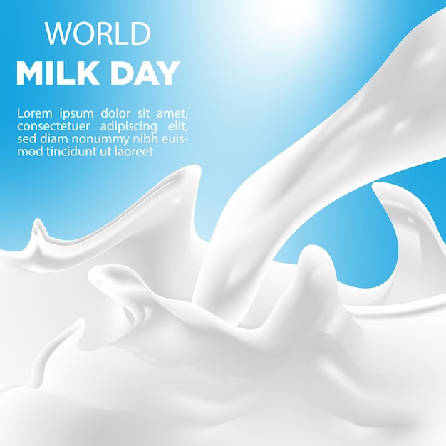 National Milk Day Vector Illustration Fresh Milk Illustration