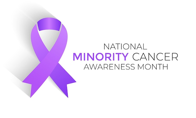 National Minority Cancer awareness Month of April Poster banner design template Vector