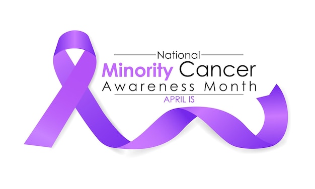 National Minority Cancer awareness Month of April Poster banner design template Vector