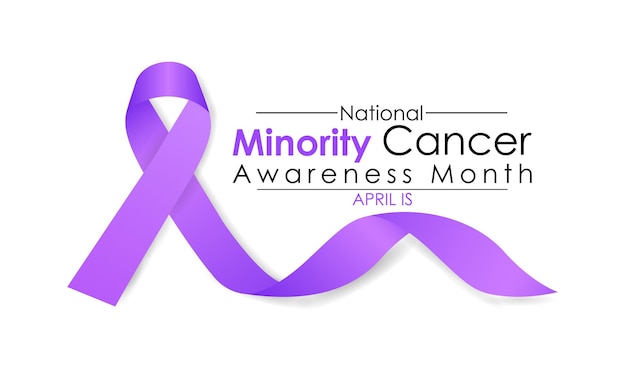 National Minority Cancer awareness Month of April Poster banner design template Vector