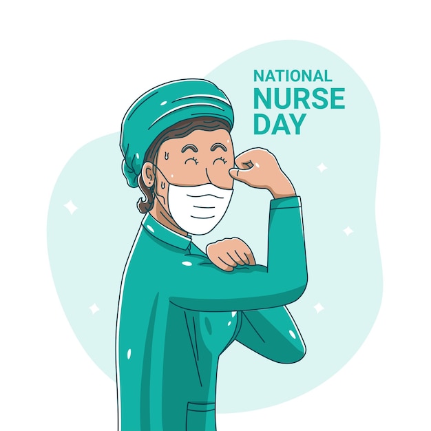 Vector national nurse day celebrate