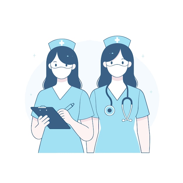 Vector national nurses day vector flat illustration generated ai