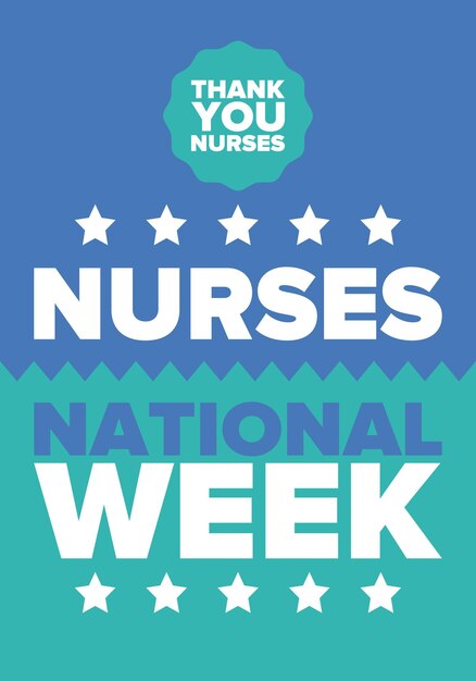 Vector national nurses week thank you nurses medical design health care concept doctors heroes vector