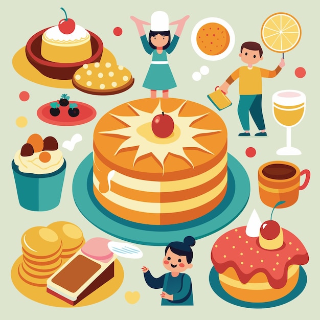 National Pancake Day Typography Vector Illustration Art