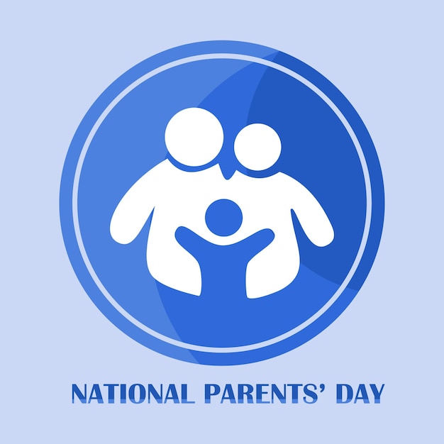 National parents day logo illustration