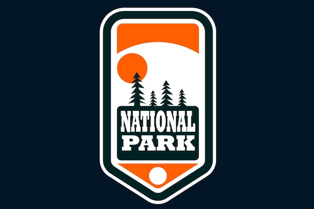 National Park Emblem Vector Vintage Badge Designs for Outdoor Adventure Camping Hiking