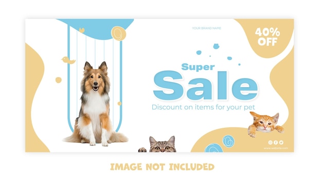 National pet day banner template