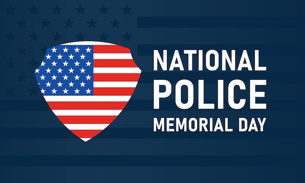 National police memorial day october 2 Vector template for banner greeting card poster of national police memorial day Vector illustration