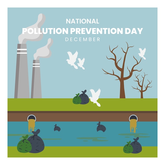 National pollution prevention day banner design