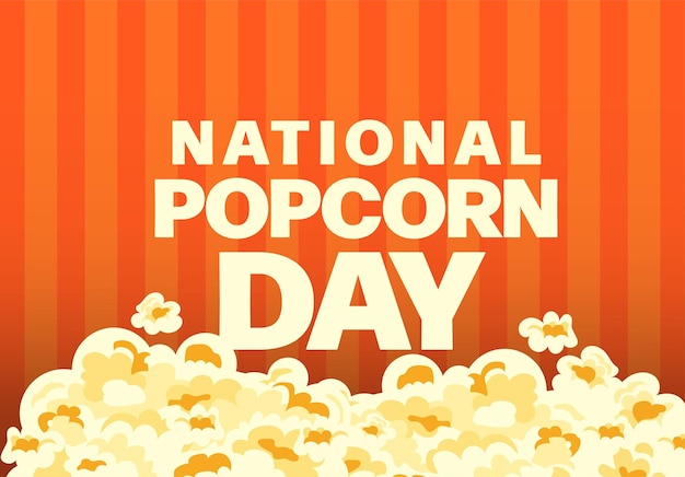 National Popcorn Day Vector Illustration on January 19th Vector illustration design