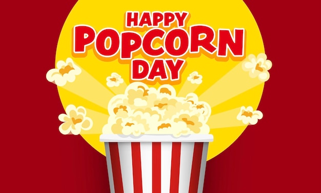 Vector national popcorn day vector illustration on january 19th vector illustration design