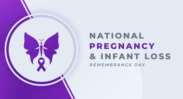 National Pregnancy and Infant Loss Remembrance Day Vector Design Illustration for Background Poster