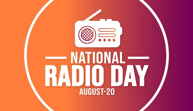 National Radio Day background template Holiday concept background banner placard card and post