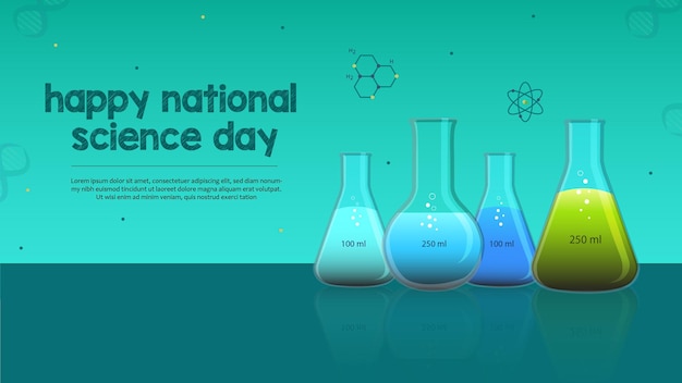 National Science Day banner free design