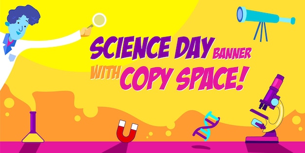 National science day web banner and social media post