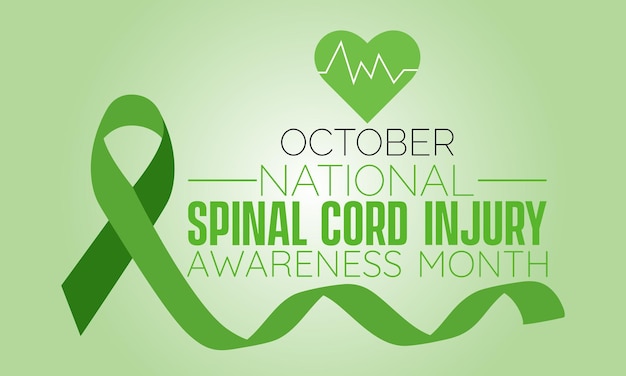 National Spinal Cord Injury Awareness Month Promotes Education Support and Advocacy for a More Inclusive and Accessible World Vector Illustration Template