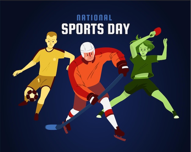 National sports day illustration