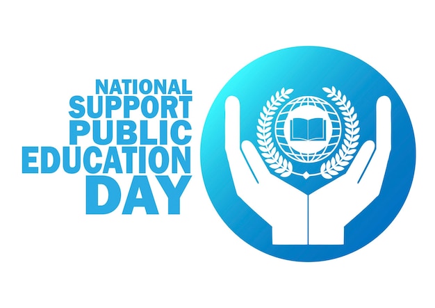 National Support Public Education Day Vector Illustration