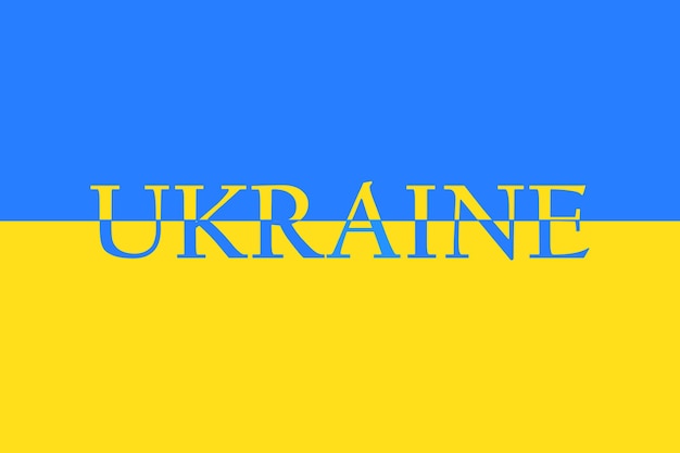 National symbol Ukrainian flag symbol Blue yellow flag Ukraine war icon set Vector illustration