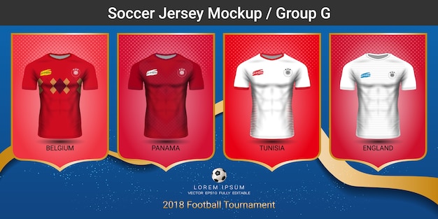 National team soccer jersey group G