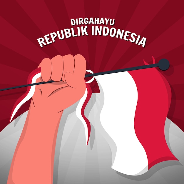 Nationalism Patriotic concept Illustration for celebrating indonesia independence day