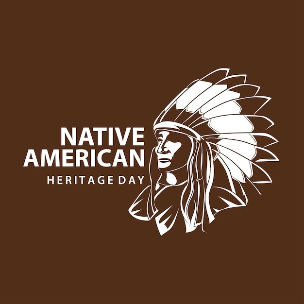 Native American heritage day brown background