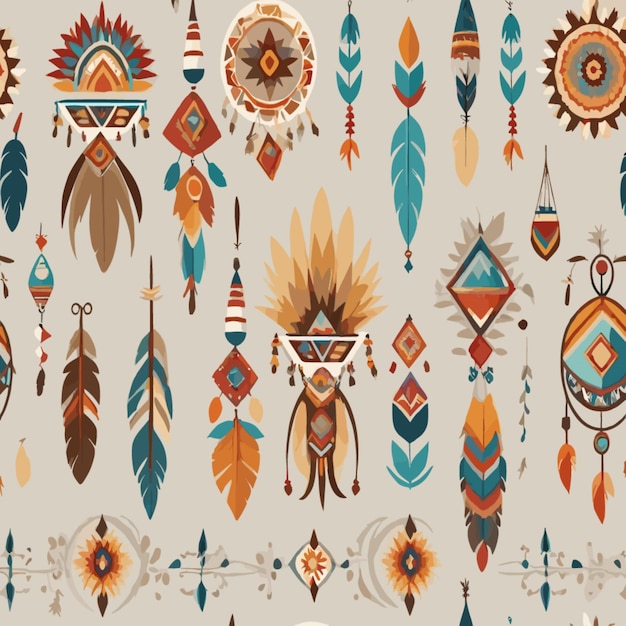 Vector native american pattern vector