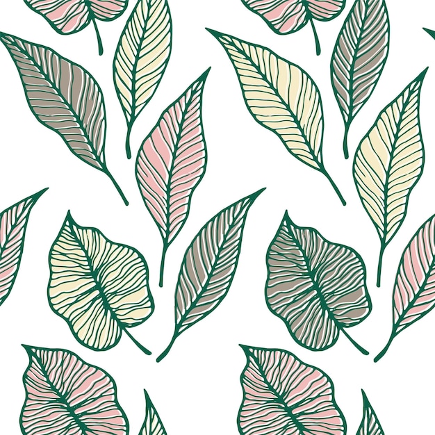 Natural backdrop botany leaf silhouettes Aspen leaf floral vect