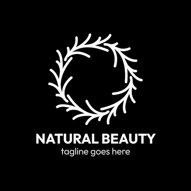 Natural Beauty Outline Logo Geometric