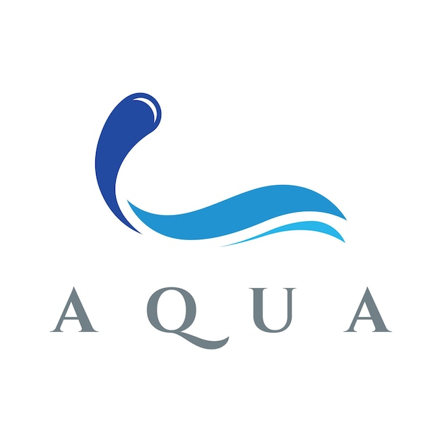 Natural blue pure aqua water Logotype designAqua abstract design with outlineDrinking or mineral water sign icon