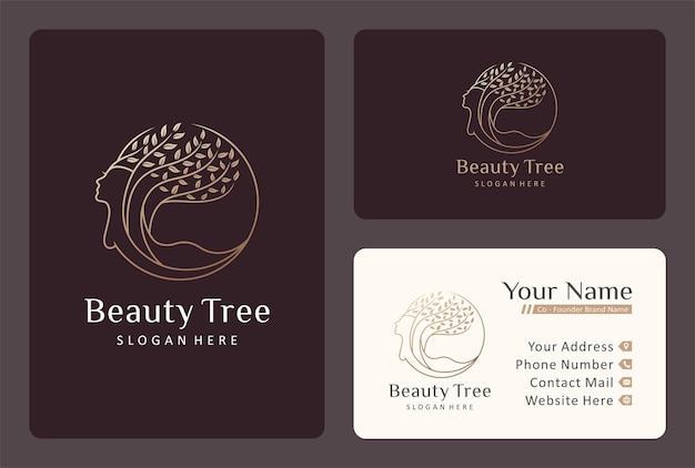 Natural branch logo design of beautiful body.