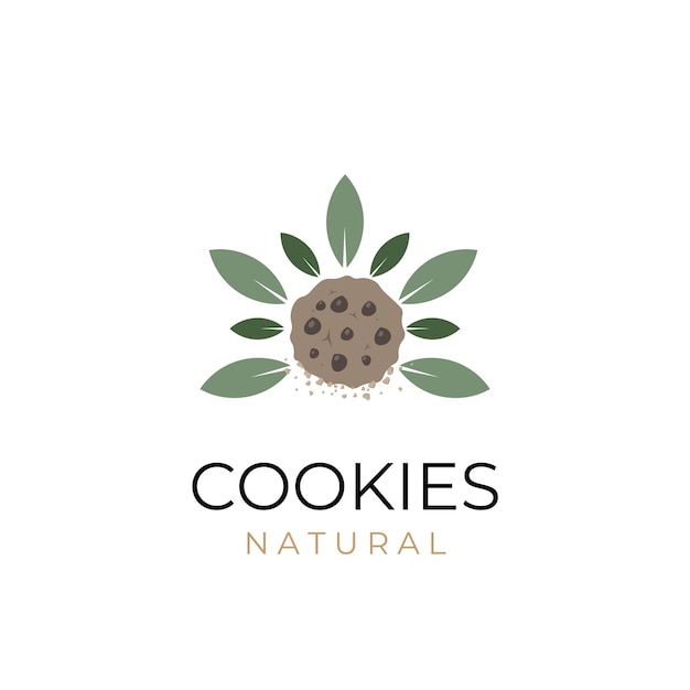 Natural Cookies Simple Vector Illustration Logo