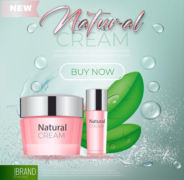 Natural cosmetic banner