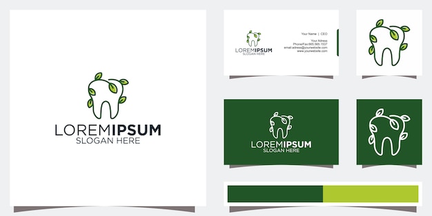 Natural dental care logo design and business card