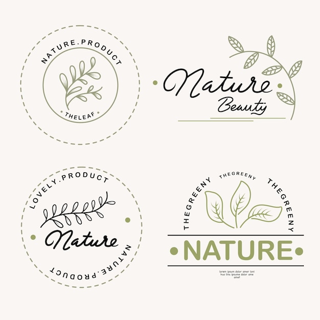 natural ecology brand design for ecology nature company logo brand design