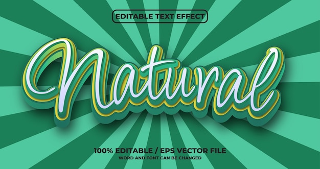 Natural editable text effect