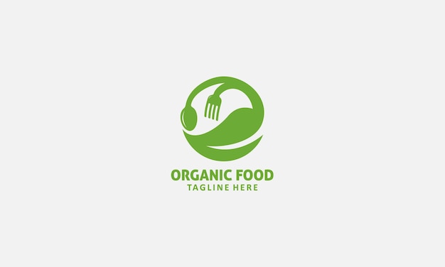 Natural food logo design vector template