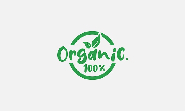 Vector natural food logo design vector template