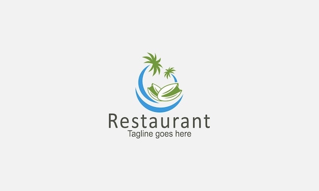 Natural food logo design vector template