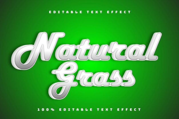 Natural Grass Editable Text Effect 3D Emboss Cartoon Style