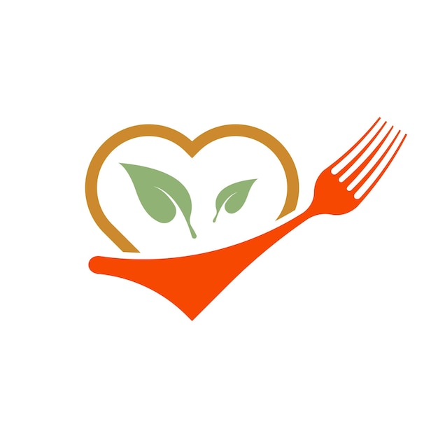 Natural healthy food logo design concept