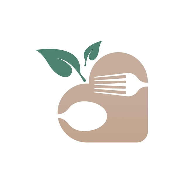 Natural healthy food logo design concept