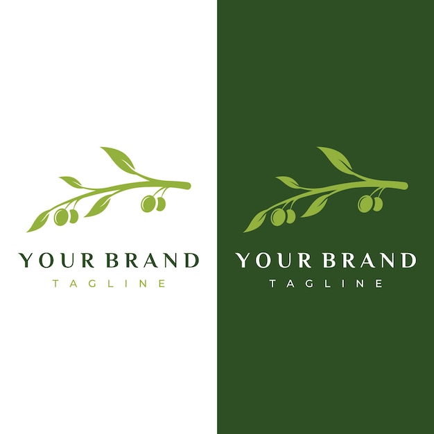 Natural herbal olive and oil logo design with olive branch Logo for business branding herbal medicine and spa