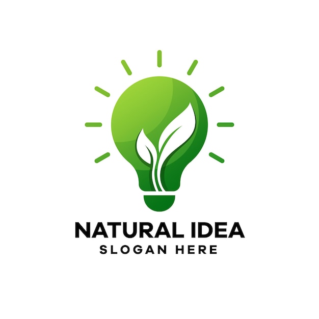 Natural Idea Gradient Logo Design