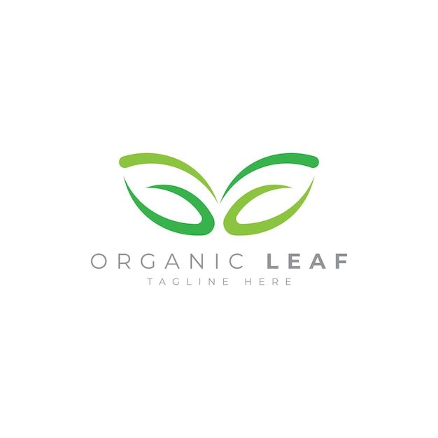 natural leaf logo design concept vector template