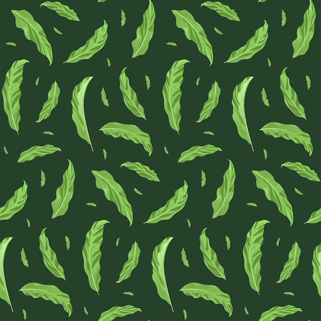 Natural Leaf Vector Seamless Pattern