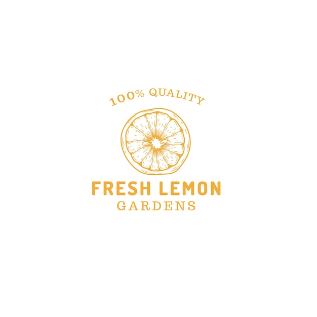 natural lemons abstract logo