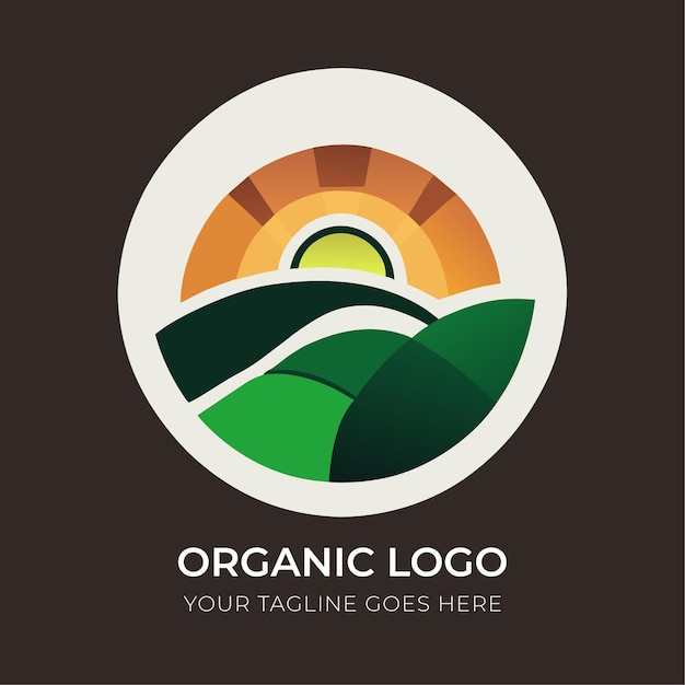 Natural logo design template vector logotype elements for eco company