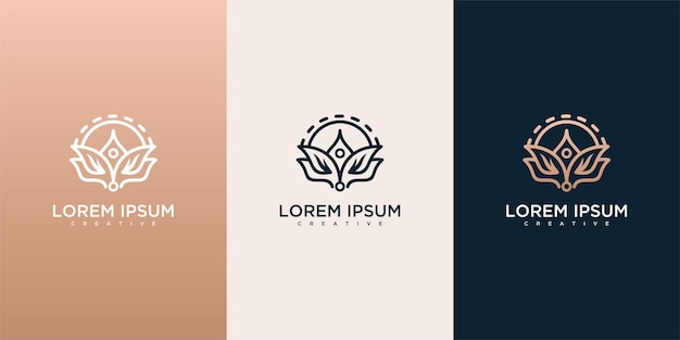 Natural lotus flower logo design for branding and corporate identity