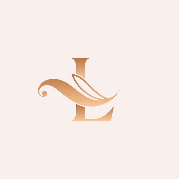 natural massage beauty logo template letter l